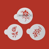 3pcs/lot Decorative Flowers Cake Decorating with Sugarpaste Cookie Stencil Royal Icing Cupcake Mold Cookie Tools Bakeware