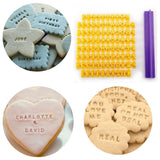 Letter Number Cookie Press Stamp Embosser Cutter Fondant Mould Cake Baking Molds Tools