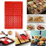 Silicone 4-Cavity Waffles Cake Chocolate Mold Donut Maker Fondant Baking Molds Cake Decorating Waffles cake Mould Pan