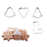 10 Pcs/Set New Bakeware Handmade Mold Christmas Cookies Cutter Biscuit Mould Set Sugar Arts Fondant Cake Decoration Tools