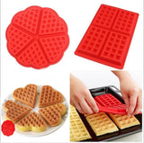 New 4-Cavity Waffle Mold Shape Food Grade Plastic,Cake Chocolate Pan, Silicone Mold Baking Mould Kitchen Bakeware Decorationg