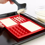 New 4-Cavity Waffle Mold Shape Food Grade Plastic,Cake Chocolate Pan, Silicone Mold Baking Mould Kitchen Bakeware Decorationg