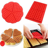 Diniwell Non-stick Silicone Waffle Mold Kitchen Bakeware Cake Mould Makers For Oven High-temperature Baking Set