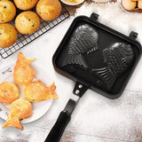 Household squid burning waffle mold creative DIY cake biscuit baking mold home Small fish cake 2 even cake biscuit pastry