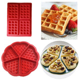 Non-stick Silicone Waffle Mold High-temperature Baking Set Kitchen Bakeware Cake Mould Waffle Makers for Oven