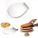 HOT-1PCS Baking Tools Stainless Steel Transfer Cake Tray Moving Plate Bread Pizza Blade Shovel Bakeware Pastry Scraper